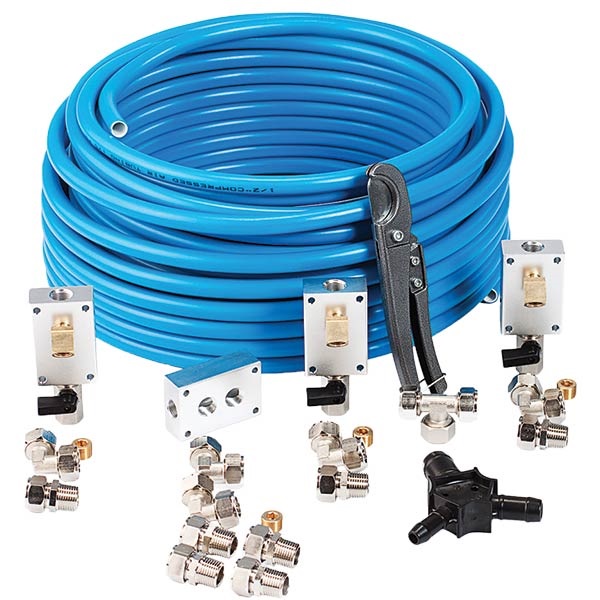 thumbnail image 2 of FastPipe RapidAir F28090 1 Inch Aluminum Compressed Air Tubing Master Kit – 90 FT 2 of 4